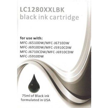 BROTHER ECOPrinter 1280BK | Cartouche ECOPrinter équivalent à Brother LC-1280 XL  | Famille Brother LC-1240-1280 | Noir (BK) | 2'400 pages