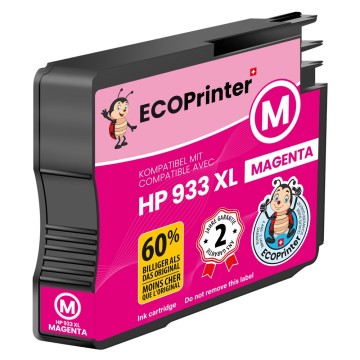 HP ECOPrinter 933M | Cartouche ECOPrinter équivalent à HP 933 XL | Famille HP 932 / HP 933 | Magenta (M) | 825 pages