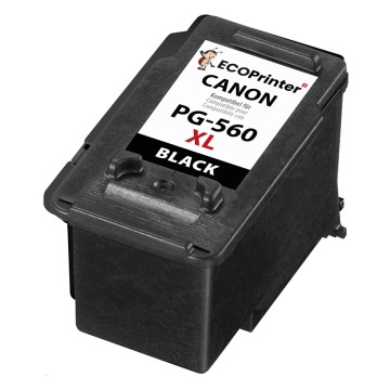 CANON ECOPrinter 560BK | Cartouche ECOPrinter équivalent à Canon PG-560 XL   | Famille Canon PG-560 / CL-561 | Noir (BK) | 750 pages