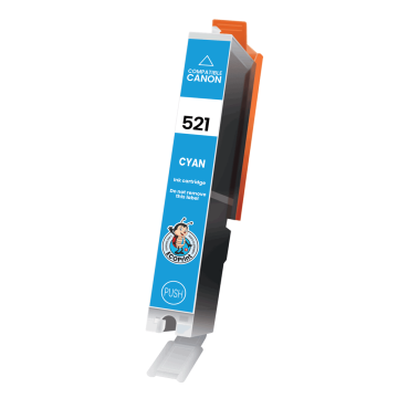 CANON ECOPrinter 521C | Cartouche ECOPrinter équivalent à Canon CLI-521   | Famille Canon PGI-520 / CLI-521 | Cyan (C) | 450 pages