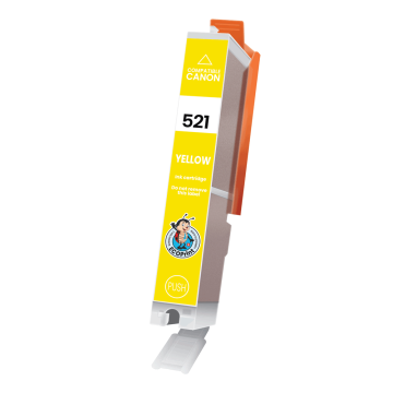 CANON ECOPrinter 521Y | Cartouche ECOPrinter équivalent à Canon CLI-521   | Famille Canon PGI-520 / CLI-521 | Jaune (Y) | 450 pages