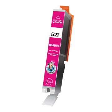 CANON ECOPrinter 521M | Cartouche ECOPrinter équivalent à Canon CLI-521   | Famille Canon PGI-520 / CLI-521 | Magenta (M) | 450 pages