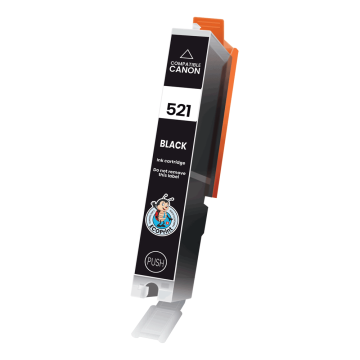 CANON ECOPrinter 521PBK | Cartouche ECOPrinter équivalent à Canon CLI-521 Photo Noir (PBK)  | Famille Canon PGI-520 / CLI-521 | Photo Noir (PBK) | 3'425 pages