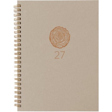 BIELLA 858692250027U | Agenda Memento Natural | 2027 | 1S/2P gris clair | 10.1x14.2cm