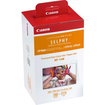 CANON RP-108 | Encre couleur/papier 10x14.8cm | CP 820/910/1000 | 108 feuilles