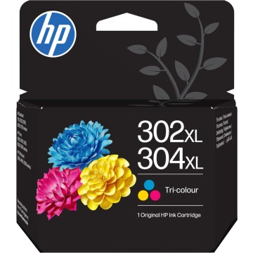 HP B7RT8AE#LS1 | Cart. d'encre XL302/304 | OfficeJet 3830 | 3 Couleurs (3C) | 330 pages