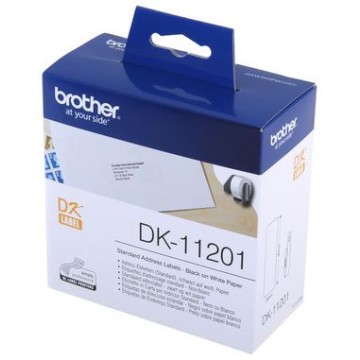 BROTHER QL DK-11201 | Étiquettes adresse | QL-500/550 | 29x90mm | 400 pc./rouleau