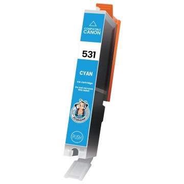 CANON ECOPrinter 531C | Cartouche ECOPrinter équivalent à Canon CLI-531 | Famille Canon PGI-530 / CLI-531 | Cyan (C) | 12.2ml