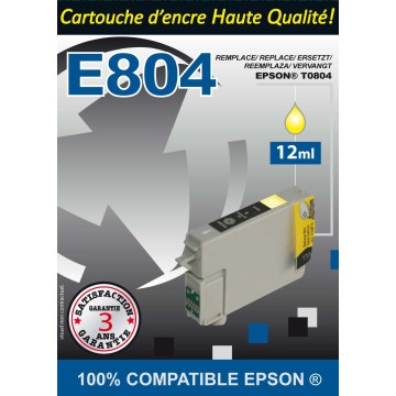EPSON ECOPrinter 0804Y | Cartouche ECOPrinter équivalent à Epson T0804   | Jaune (Y) | 875 pages