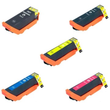EPSON ECOPrinter 433P1 | Pack de 5 cartouches ECOPrinter équivalent à Epson 33XL  | Famille Epson 33 (Orange) | 1 noir et 4 Couleurs individuelles | Pack XL Economique