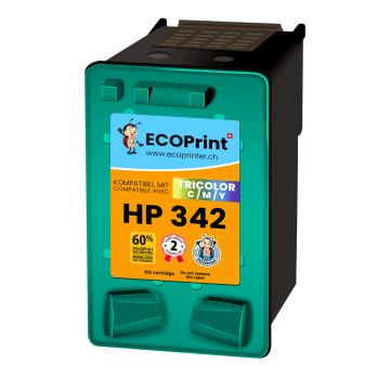 HP ECOPrinter 342C | Cartouche ECOPrinter équivalent à HP 342 | Famille  HP 336/7/8/9 342/3/4 | 3 Couleurs (3C) | 420 pages