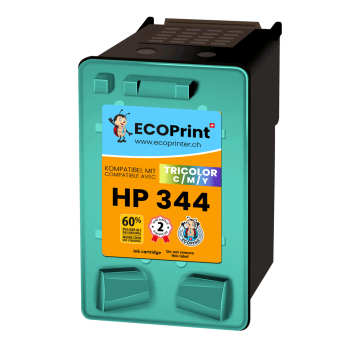 HP ECOPrinter 344C | Cartouche ECOPrinter équivalent à HP 344 | Famille  HP 336/7/8/9 342/3/4 | 3 Couleurs (3C) | 560 pages