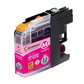 BROTHER ECOPrinter 123M | Cartouche ECOPrinter équivalent à Brother LC-123  | Famille Brother LC-123 | Magenta (M) | 800 pages