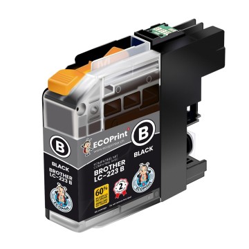 BROTHER ECOPrinter 223BK | Cartouche ECOPrinter équivalent à Brother LC-223  | Famille Brother LC-223 | Noir (BK) | 700 pages