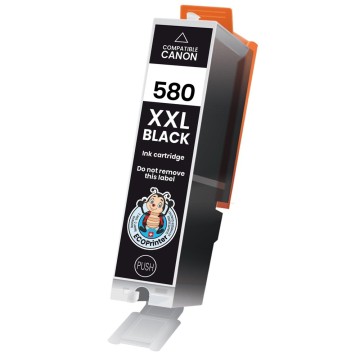 CANON ECOPrinter 580BK | Cartouche ECOPrinter équivalent à Canon PGI-580 XXL   | Famille Canon PGI-580 / CL-581 | Noir (BK) | 650 pages